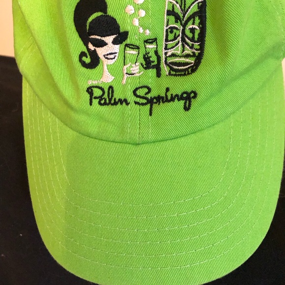 Vintage - Rare Shag designed Palm Springs Modernism Week Neon Green Hat - Picture 12 of 12